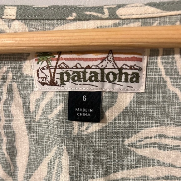 Limited Edition Patagonia Pataloha Green Tropical Print Sleeveless Dress Size 6 - Picture 4 of 11
